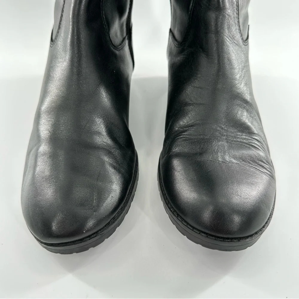 Lauren Ralph Lauren knee high boots 8 Sagira 2 black leather western equestrian - Picture 5 of 15